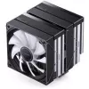 CPU aušintuvas Jonsbo CB80 dvigubas bokštas su 2 x 120 mm PWM RGB ventiliatoriais — juodas