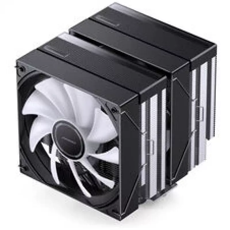 CPU aušintuvas Jonsbo CB80 dvigubas bokštas su 2 x 120 mm PWM RGB ventiliatoriais — juodas