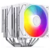 CPU aušintuvas Jonsbo CB80 dviejų bokštų su 2×120mm PWM ARGB ventiliatoriais — baltas