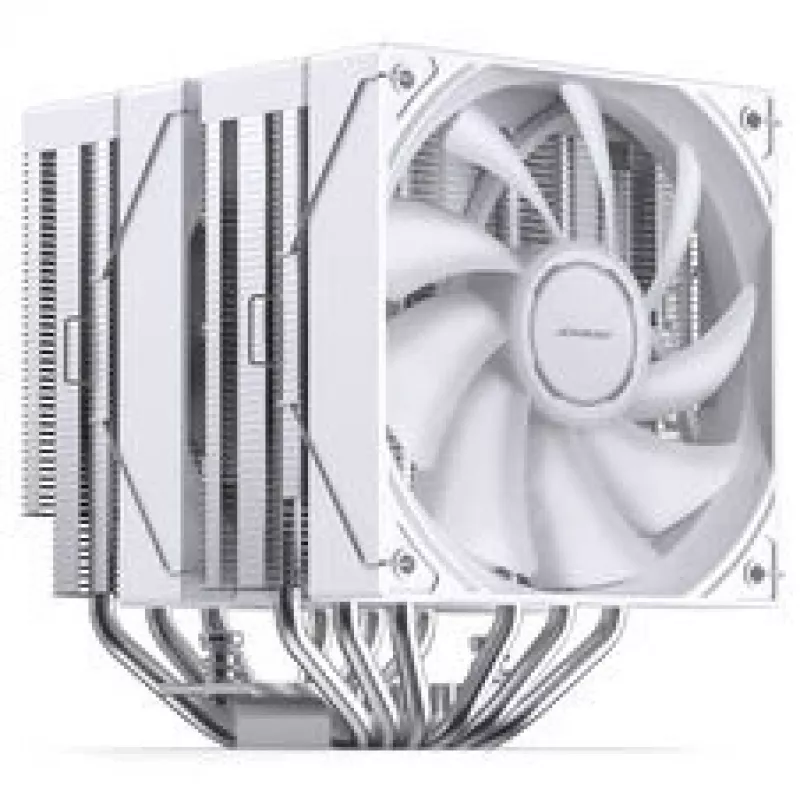 CPU aušintuvas Jonsbo CB80 dviejų bokštų su 2×120mm PWM ARGB ventiliatoriais — baltas