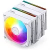 CPU aušintuvas Jonsbo CB80 dviejų bokštų su 2×120mm PWM ARGB ventiliatoriais — baltas