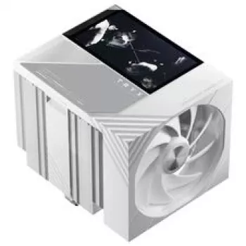 TRYX TURRIS T620 procesoriaus oro aušintuvas, dviejų bokštų, su 5 colių ekranu - 120 mm, baltas