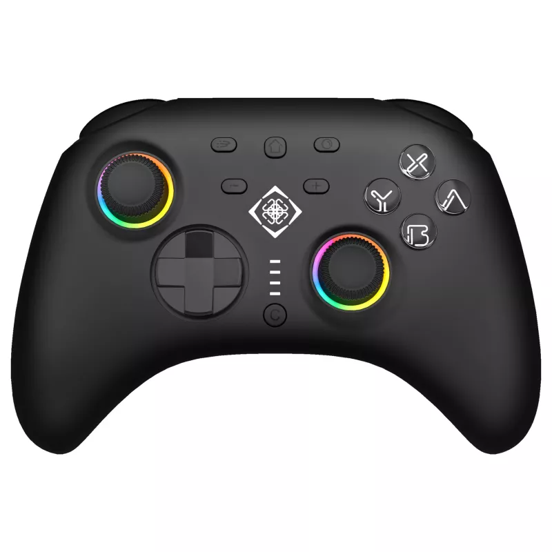 Žaidimų pultelis Deltaco GAM-198 juodas – Bluetooth ir USB (Type-C), skirtas Nintendo Switch, Switch 2, Switch OLED, Android, PC