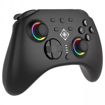 Žaidimų pultelis Deltaco GAM-198 juodas – Bluetooth ir USB (Type-C), skirtas Nintendo Switch, Switch 2, Switch OLED, Android, PC