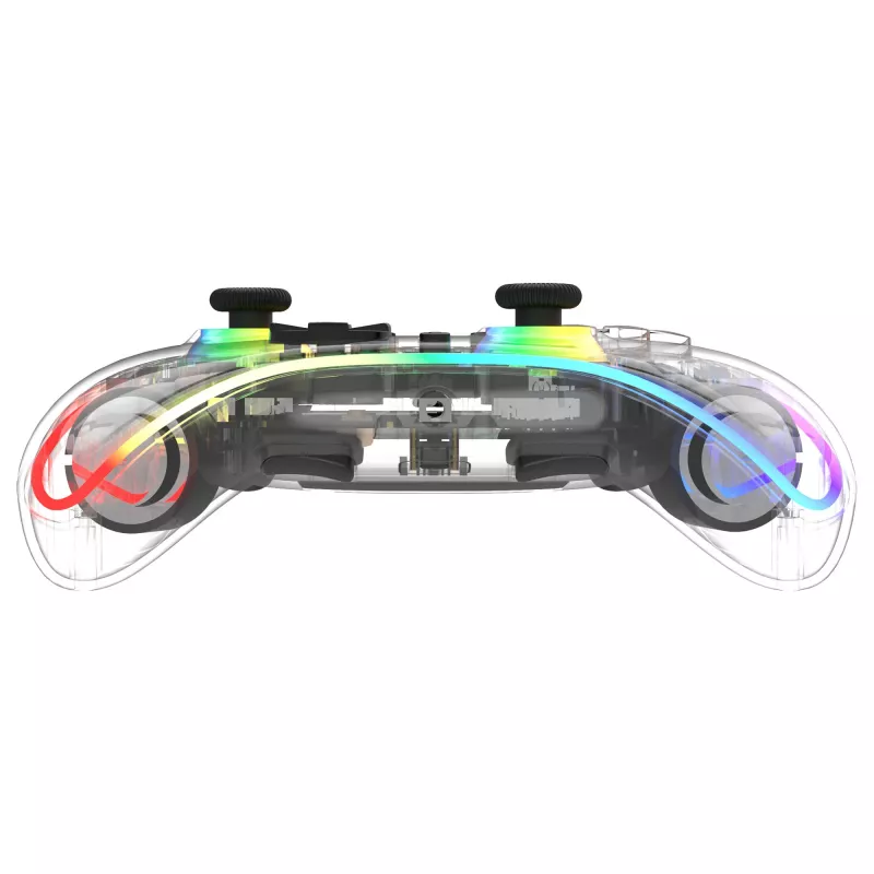Žaidimų pultelis Deltaco Gaming GAM-198-T permatomas Bluetooth/USB USB-C, skirtas Nintendo Switch, Switch 2, Switch OLED, Android, PC