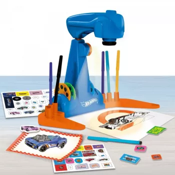 Hot Wheels projektoriaus piešimo mokyklinis rinkinys