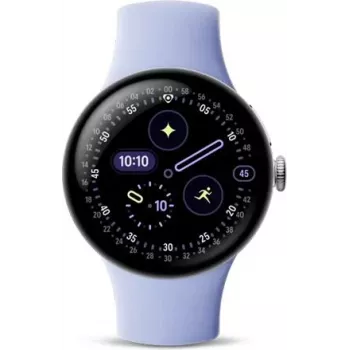 Google Pixel Watch 4 LTE 41mm Polished Sidabrinė / Iris, GA10839-EU (GA10839-EU)