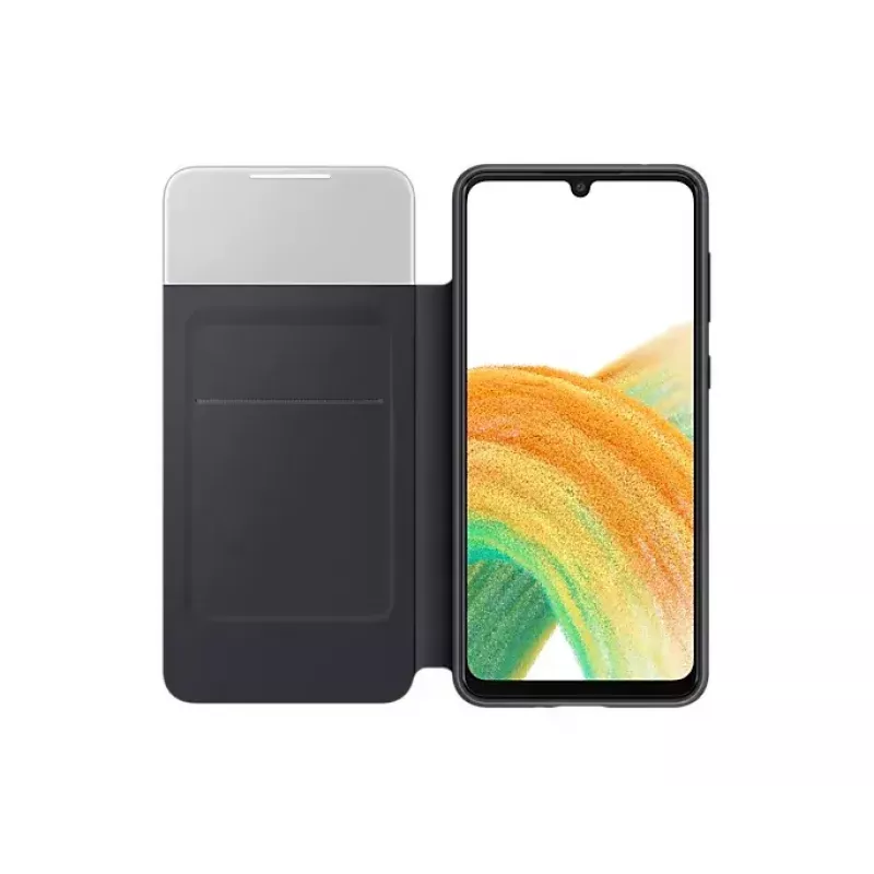 Piniginės tipo dėklas Samsung EF-EA336PBEGEW, skirtas Galaxy A33 5G, suderinamas su 6,4 colio ekranais, juodas, 1 kortelės kišenė