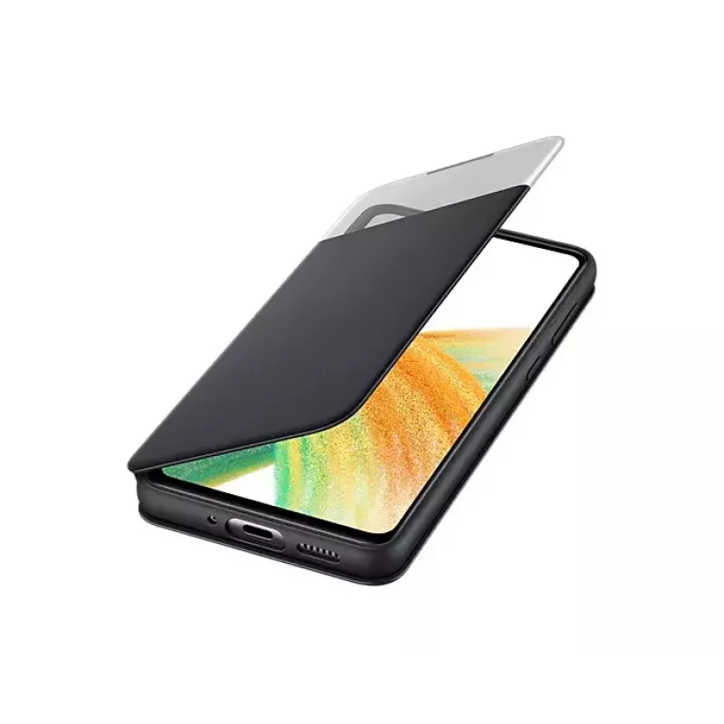 Piniginės tipo dėklas Samsung EF-EA336PBEGEW, skirtas Galaxy A33 5G, suderinamas su 6,4 colio ekranais, juodas, 1 kortelės kišenė