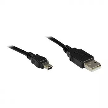 GoodConnections USB 2.0 A > Mini-B 5-pin(ST-ST) 1m adapterio laidas juodas