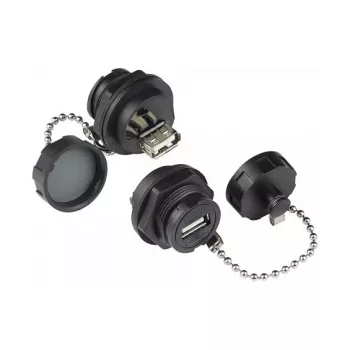 Good Connections IC04-U205 - USB A - Juoda - Jungtis - tiesi - Polibutileno tereftalatas (PBT) - polivinilchloridas (PVC) - IP65 - IP67