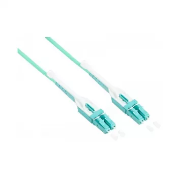 komutacinis kabelis LWL Duplex OM3 (Multimode, 50/125) LC/LC, UNIBOOT, LSZH, keičiamas poliškumas, atlaisvinimo skirtukas, 10m, Good Connections® (LW-U810LC3)