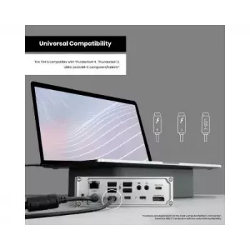CalDigit TS4 pilkas USB šakotuvas 98W galios tiekimas 100000 Mbit/s Ethernet
