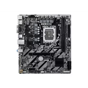 GIGABYTE H810M S2H GEN5 Micro ATX pagrindinė plokštė — LGA 1851, Intel H810, 2×DIMM DDR5 iki 6400MHz, 1×PCIe 4.0 M.2, 1GbE