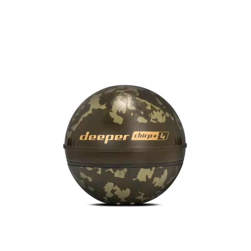 Sonar Deeper Smart Sonar Chirp+4 Wi‑Fi žuvies ieškiklis, įmontuota baterija, ABS korpusas, žalia/ruda