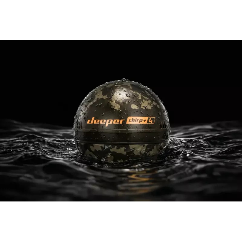 Sonar Deeper Smart Sonar Chirp+4 Wi‑Fi žuvies ieškiklis, įmontuota baterija, ABS korpusas, žalia/ruda