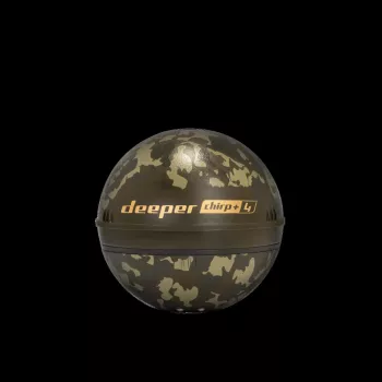 Sonar Deeper Smart Sonar Chirp+4 Wi‑Fi žuvies ieškiklis, įmontuota baterija, ABS korpusas, žalia/ruda