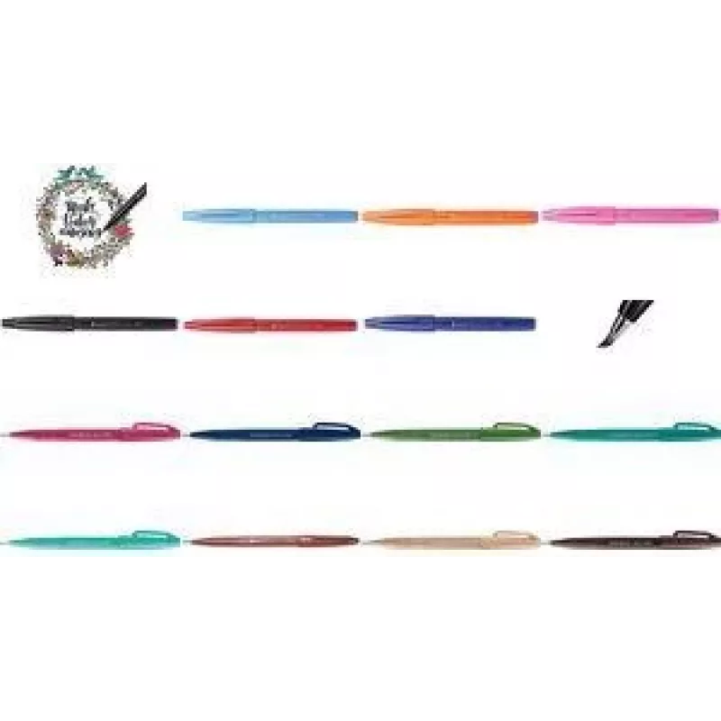 Marker pen PENTEL Brush Sign Fine tip — raudonas rašalas, 1 vnt.