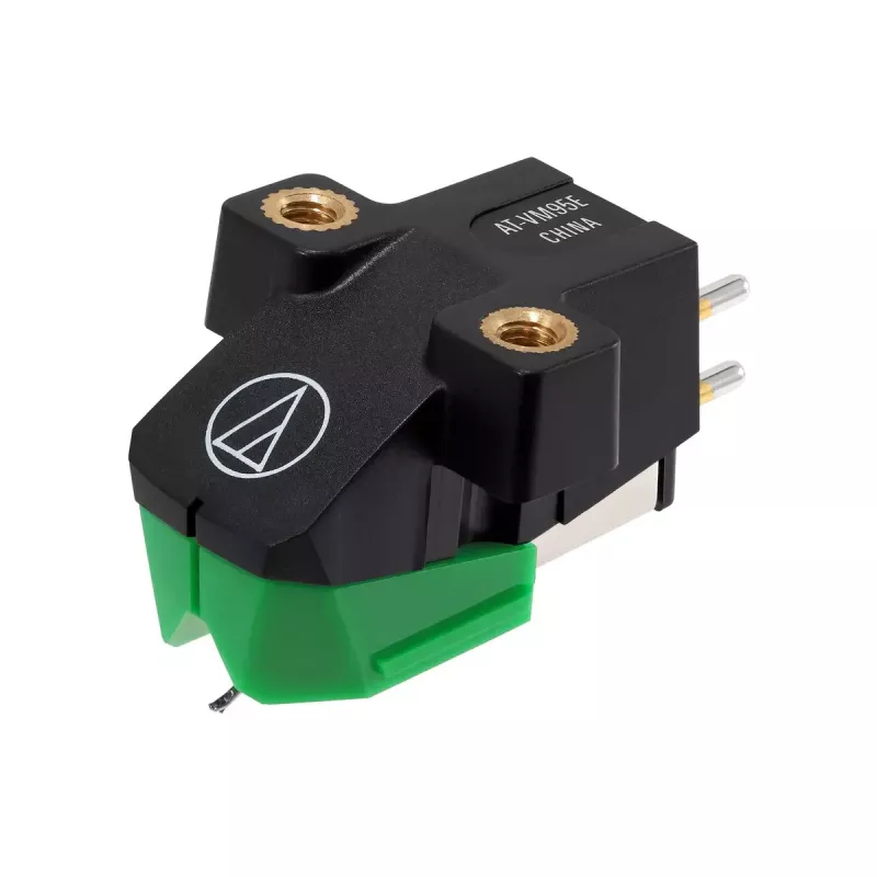 Audio-Technica AT-VM95E/H fono šovinys su iš anksto sumontuota AT-HS6BK galvute (juoda/žalia)