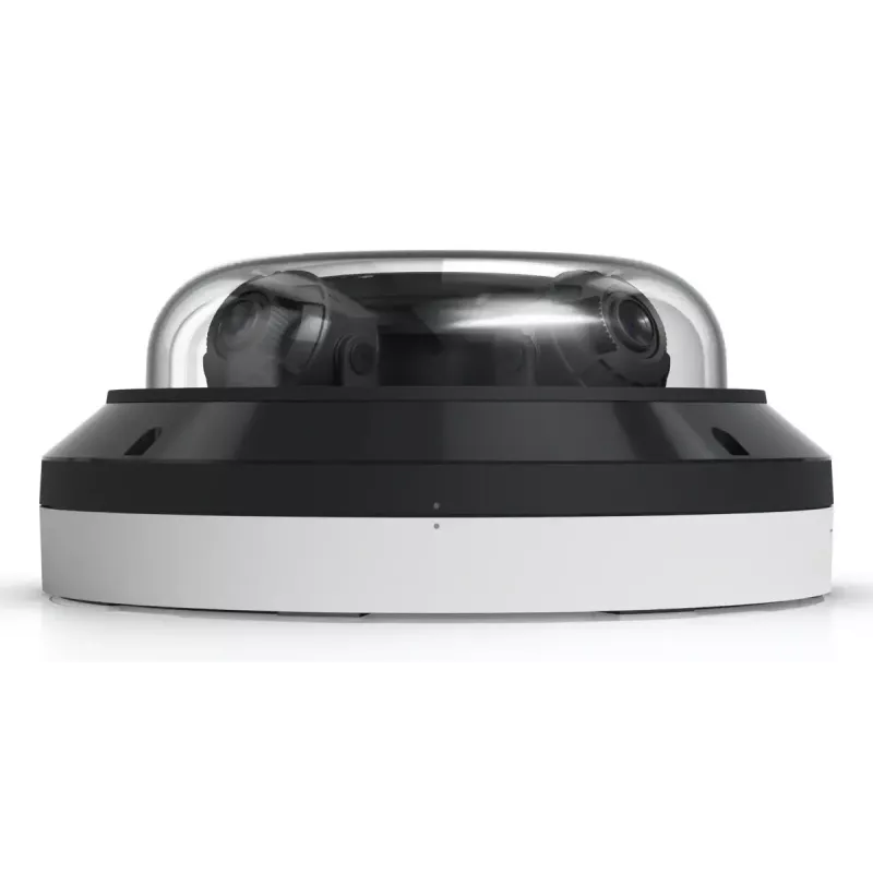 IP kupolinė apsaugos kamera UBIQUITI AI Multi Sensor 4 — 3840×2160, 360° FOV, 2,33× optinis priartinimas, montavimas ant lubų, laidinė (balta/juoda)