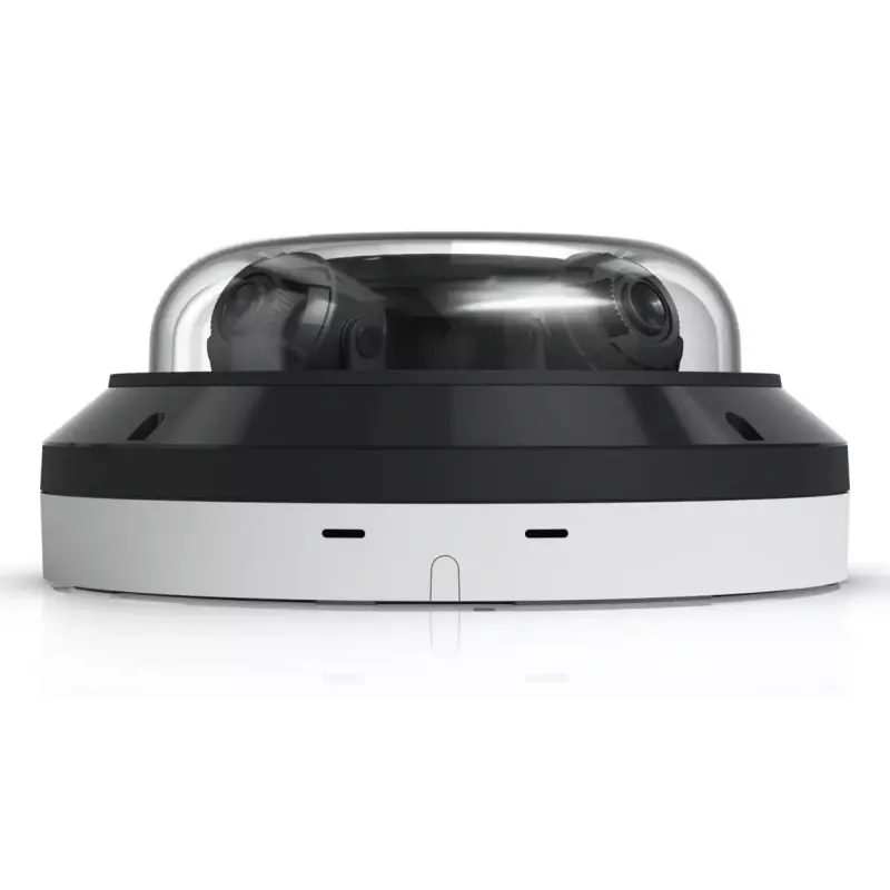 IP kupolinė apsaugos kamera UBIQUITI AI Multi Sensor 4 — 3840×2160, 360° FOV, 2,33× optinis priartinimas, montavimas ant lubų, laidinė (balta/juoda)
