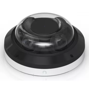 IP kupolinė apsaugos kamera UBIQUITI AI Multi Sensor 4 — 3840×2160, 360° FOV, 2,33× optinis priartinimas, montavimas ant lubų, laidinė (balta/juoda)