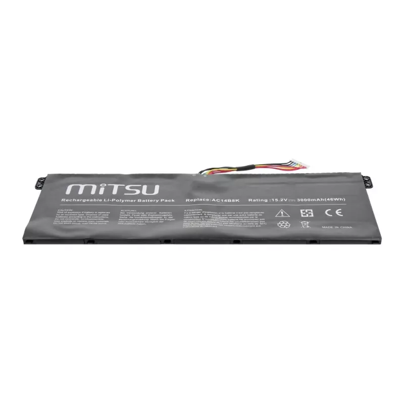 Baterija MITSU BC/AC-E3, skirta nešiojamiesiems Acer kompiuteriams, 2200 mAh, 33 Wh, 15,2 V