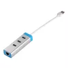 USB 3.0 šakotuvas su Gigabit Ethernet ITEC U3GLAN3HUB — 3 prievadų metalinis šakotuvas, VIA VL812 + Realtek RTL8153, sidabrinis