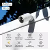 „TP-Link Tapo“ belaidė vidaus / lauko apsaugos kamera SPEC: 4K UHD (3840 x 2160), palaikomi H.265 / H.264, 16x UHD skaitmeninis priartinimas, 2,4 / 5 GHz dviejų juostų „Wi-Fi“, 10 000 mAh įkraunama ličio jonų baterija