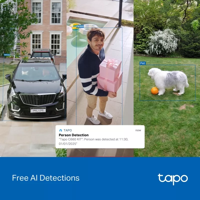 TP-Link Tapo saulės energija maitinamas pasukamas/palenkiamas apsaugos kameros rinkinys