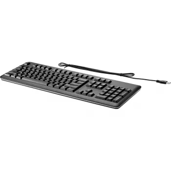 HP USB klaviatūra kompiuteriui, pilno dydžio, laidinė USB, juoda QY776AA#ABE
