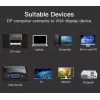 I/O adapteris DP į VGA / 0,15 m juodas Hbfbb Vention