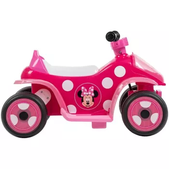 Elektrinis važiuojamas keturratis vaikams HUFFY Minnie pelė Model 19073W, maitinamas baterijomis vaikiškas keturratis