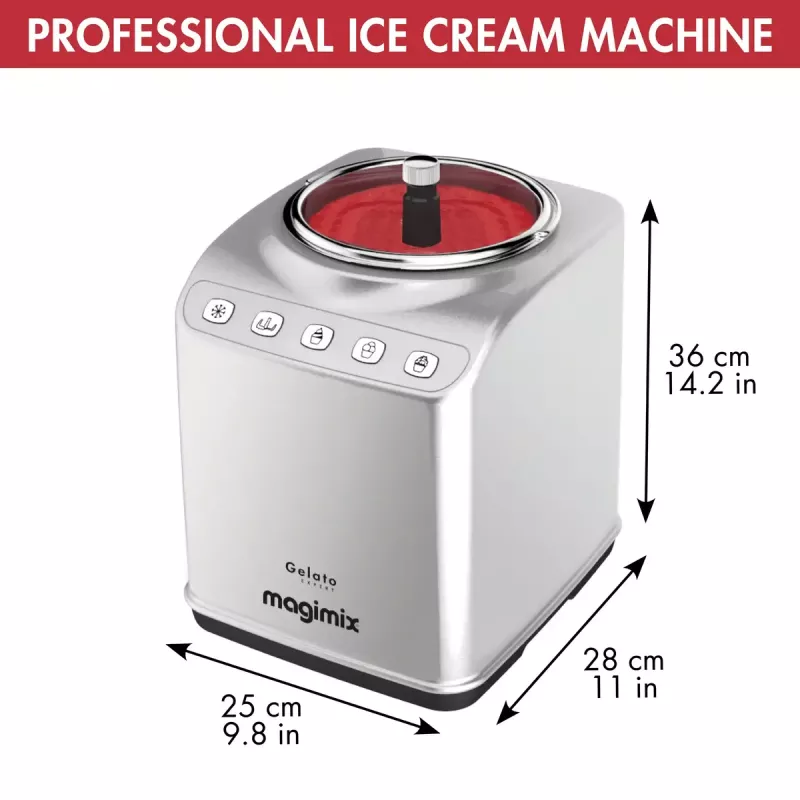 Magimix Gelato Expert kompresorinis ledų aparatas, 2 L, 180 W, nerūdijantis plienas