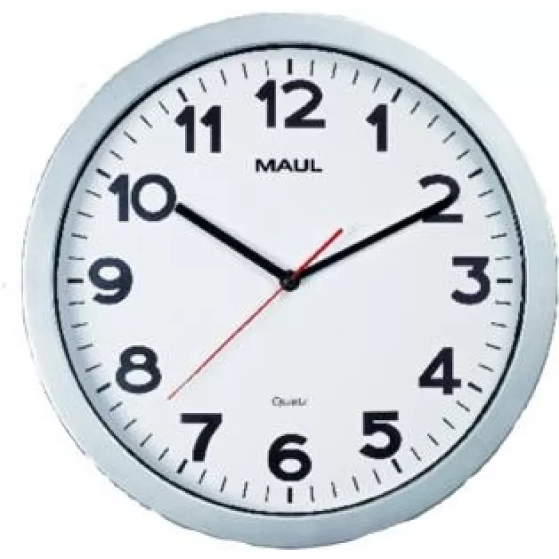 Jakob Maul GmbH sieninis laikrodis MAULstep O 35 cm sidabrinis (9053695)