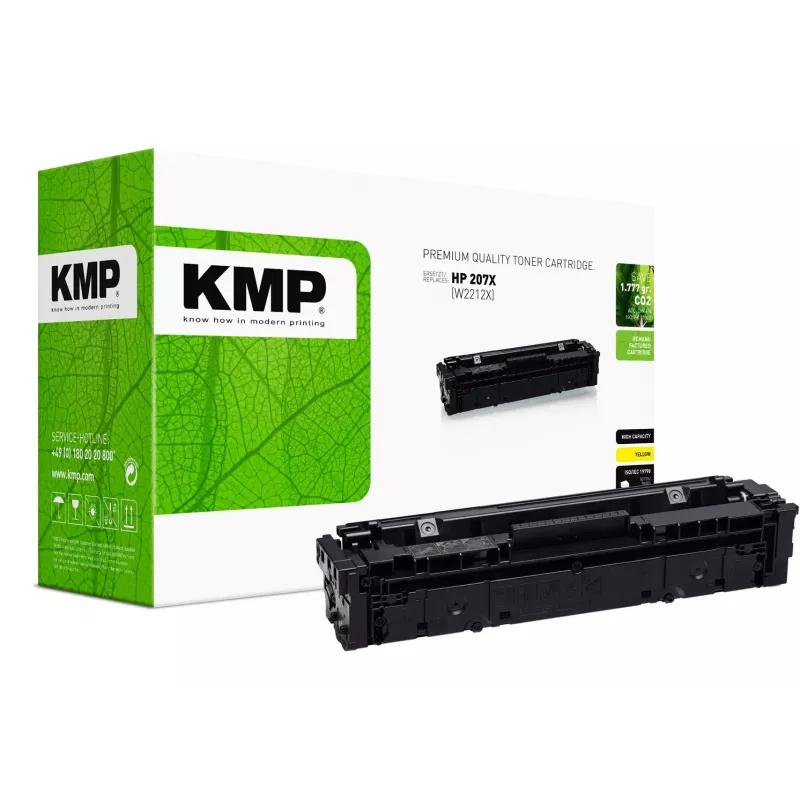 KMP Toner HP 207X geltonas 2450 puslapių atnaujintas