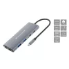 CONCEPTRONIC 10-1 dokas USB-C->HDMI/2xUSB-C/3xUSB-A/+ 20 cm gr