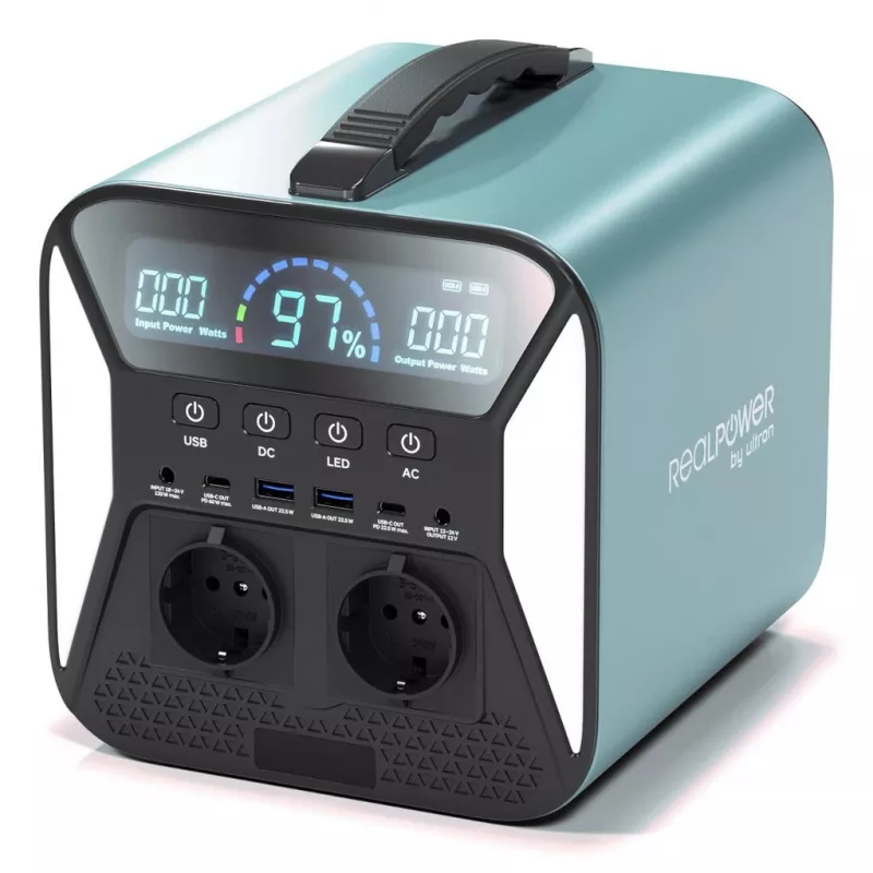 Nešiojamoji elektrinė RealPower PS-300C 76800 mAh