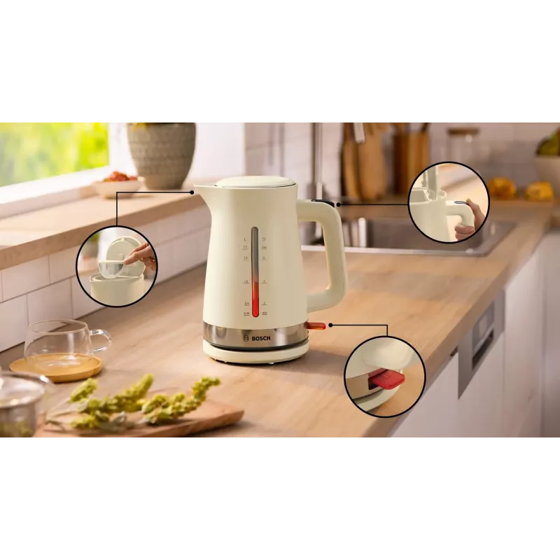 Bosch MyMoment elektrinis virdulys 1,7 l 2400 W kreminis