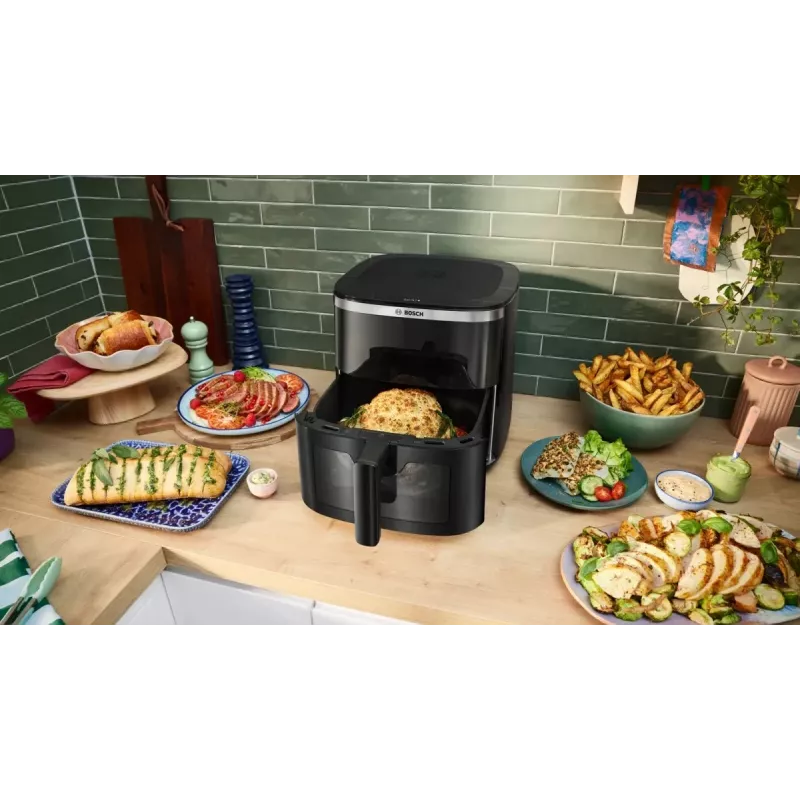 Bosch Serie 6 MAFS2671B gruzdintuvė Viena 7,2 L Atskira 1800 W Karšto oro gruzdintuvė Juoda