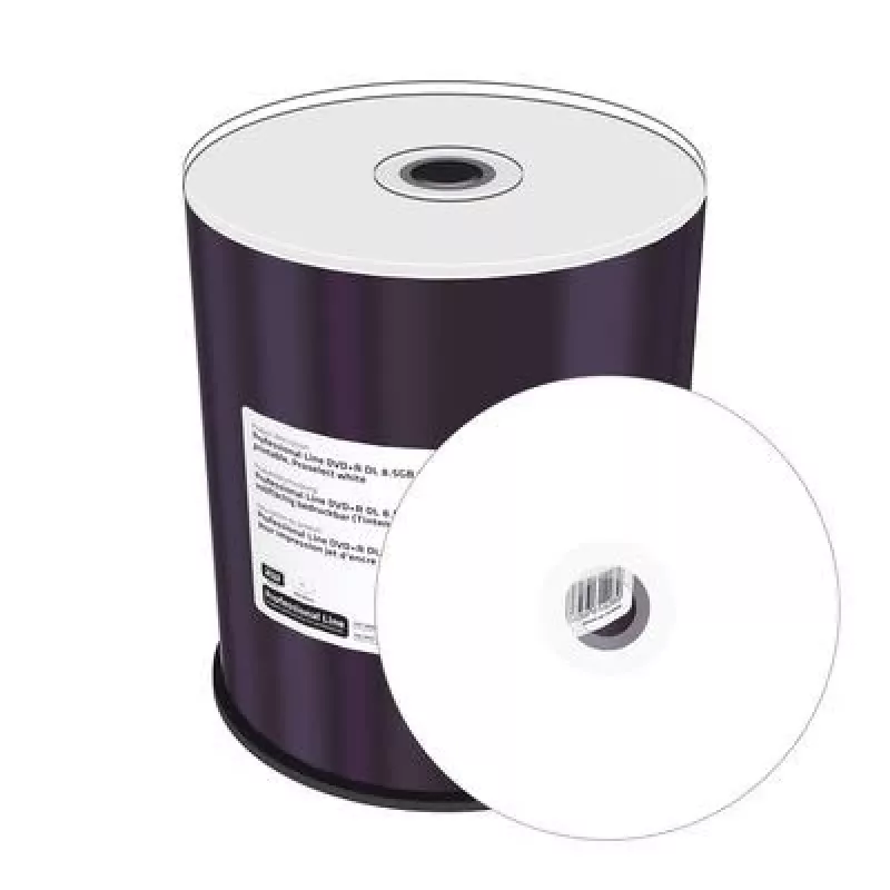 MediaRange DVD+R 8,5 GB 100 vnt. 8x baltas pilnai spausdinamas Cakebo