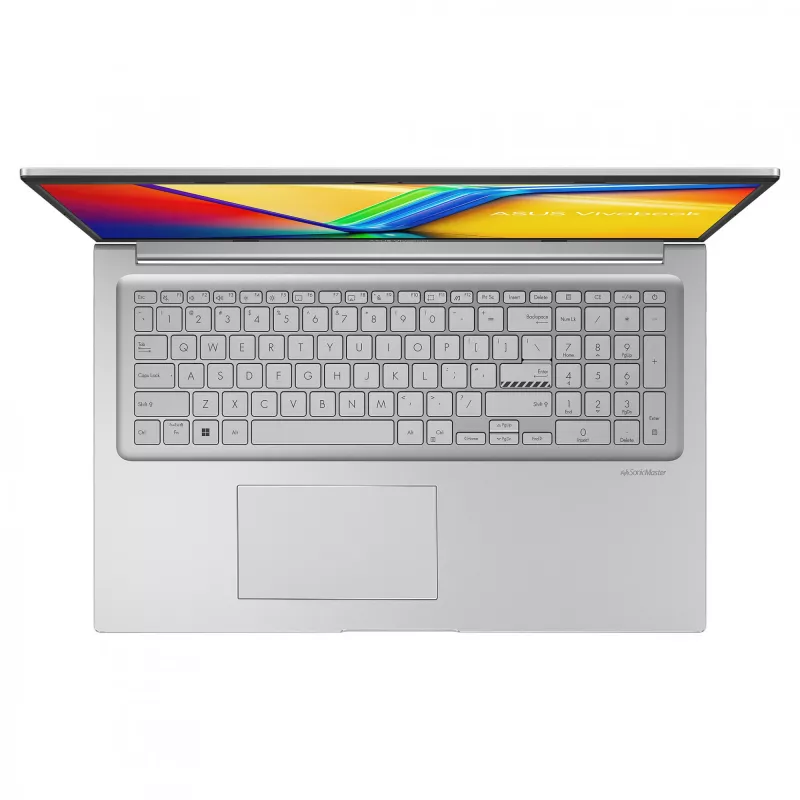 ASUS Vivobook 17 X1704VA-AU918W Nešiojamas kompiuteris, 17,3 colio Full HD, Intel Core 7 150U, 16 GB RAM, 1 TB SSD, Windows 11 Home, Sidabrinis