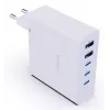 Verico MOJO GaN 140W kelių prievadų USB-C ir USB-A greitasis įkroviklis nešiojamiesiems kompiuteriams, išmaniesiems telefonams ir planšetėms, baltas