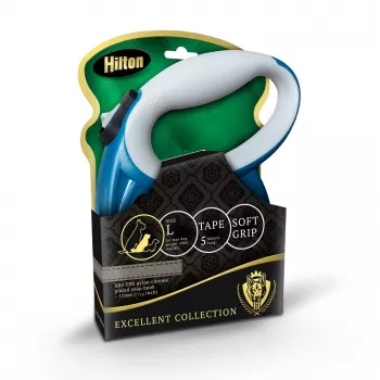 Ištraukiamas šunų pavadėlis Hilton Smart Dog Tape L — tamsiai pilkas, 5 m, šunims iki 30 kg