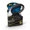 Ištraukiamas šunų pavadėlis Hilton Smart Dog Tape M – 4 m, šunims iki 20 kg, baltai juodas
