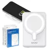 Išorinė baterija SAVIO BA-13 10000 mAh su 20 W išėjimo galia ir belaidžiu įkrovimu, balta
