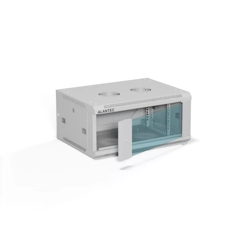ALANTEC 19 4U 600x450 sieninė spinta, pilka