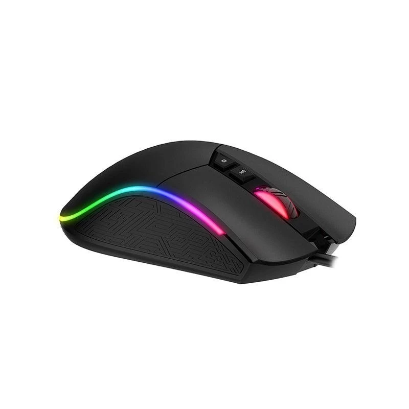 Žaidimų pelė HAVIT MS1001S V2 optinis jutiklis RGB laidinė juoda-pilka