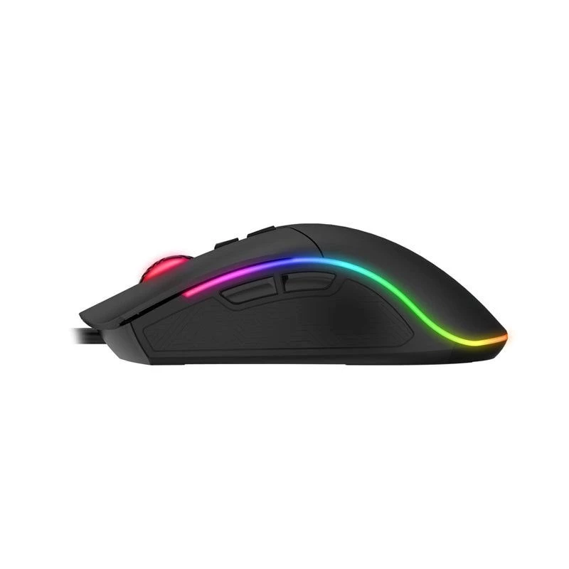 Žaidimų pelė HAVIT MS1001S V2 optinis jutiklis RGB laidinė juoda-pilka