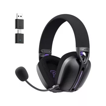 Žaidimų ausinės HAVIT Fuxi-H3 Plus — laidinės stereofoninės ausinės su mikrofonu (juodos)